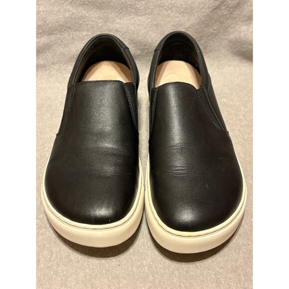 Birkenstock Size 39 (US 8) Oswego Black Leather Loafer Shoe Cork Footbed EUC - Picture 3 of 11